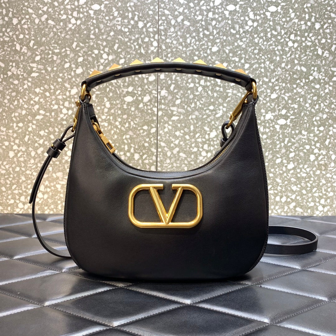 Valentino Stud Sign Hobo Bag