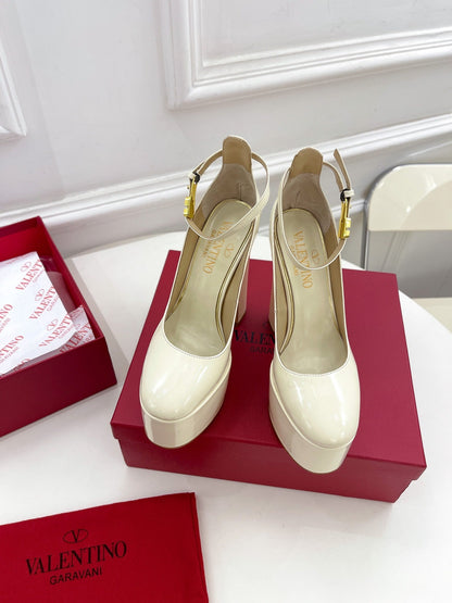 Valentino Tan-go Platform Patent Leather Sandal 155MM