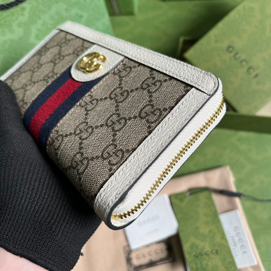 Gucci Ophidia Zip Around Wallet with Web