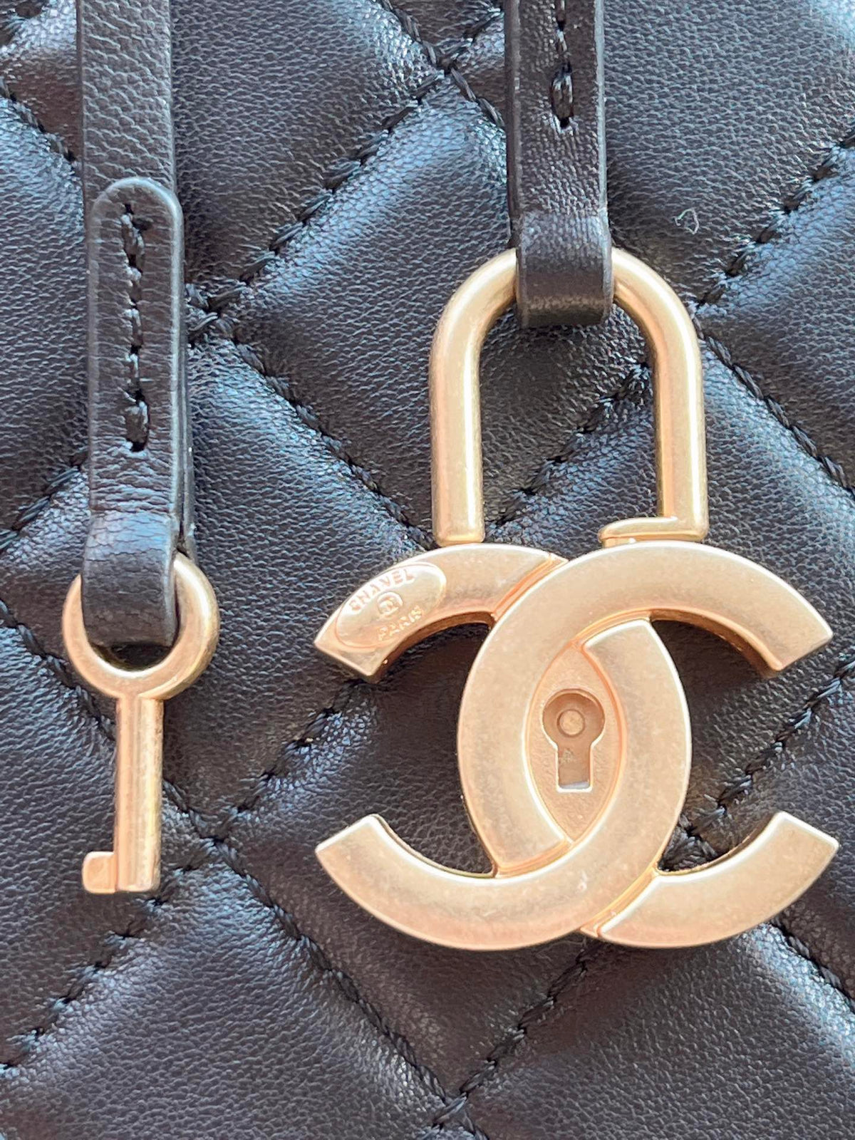 Chanel Caivar Filigree Vanity  Bag