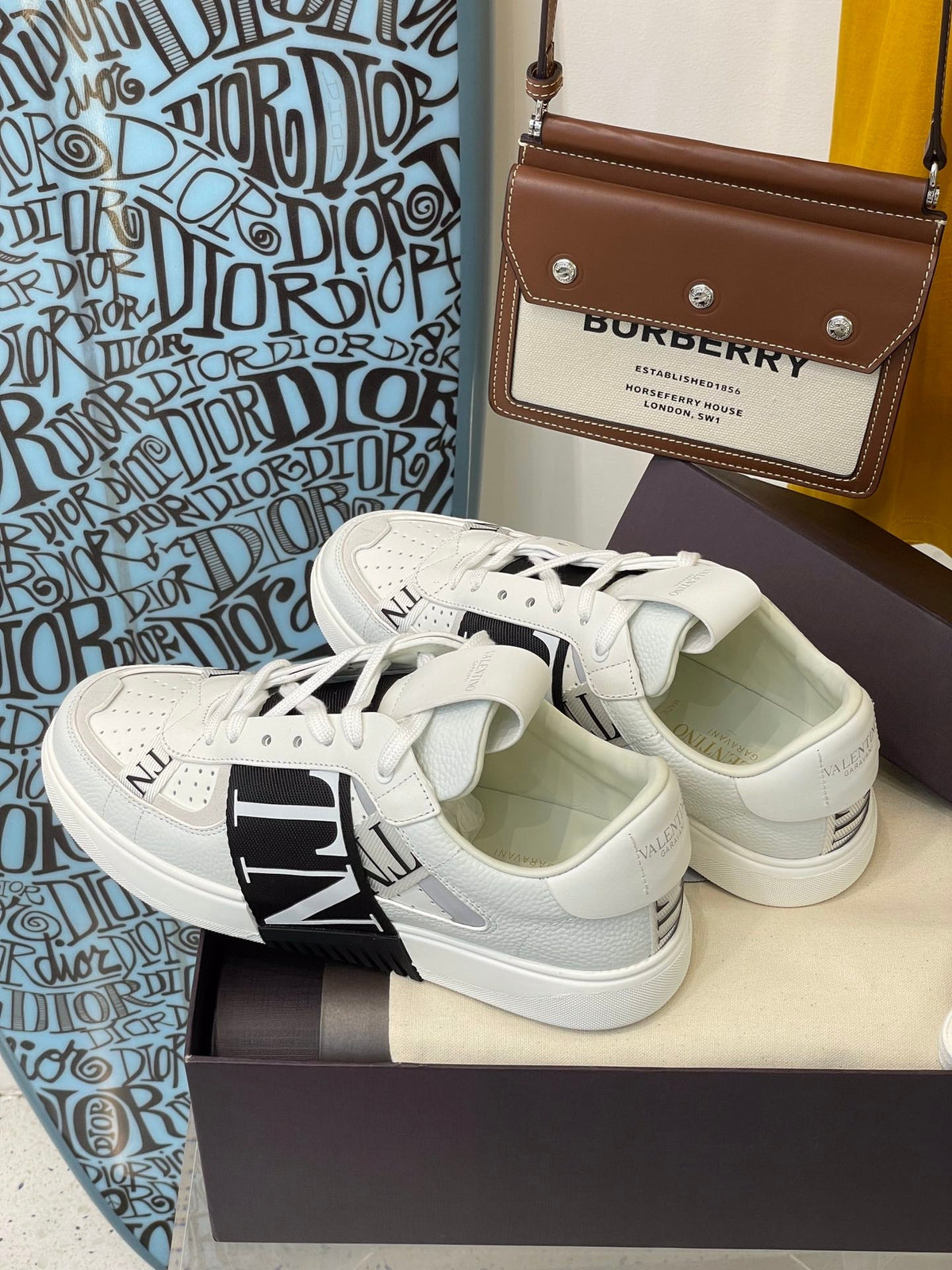 Valentino Calfskin  VL7N Sneakers with Bands