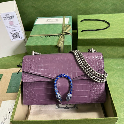 Gucci Crocodile Dionysus Small Shoulder Bag