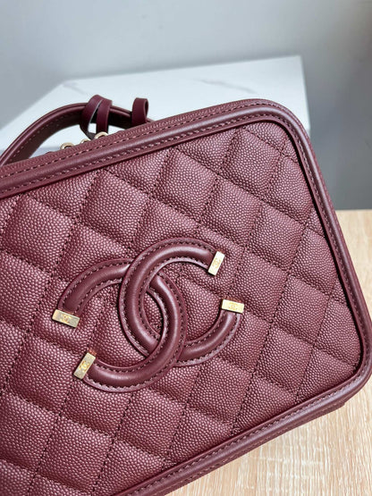 Chanel Caivar Filigree Vanity  Bag