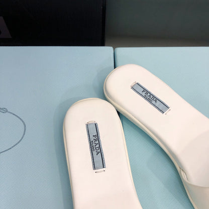 Prada Brushed Leather  Slides