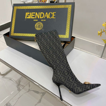 Versace Fendace FF Jaccquard Boots