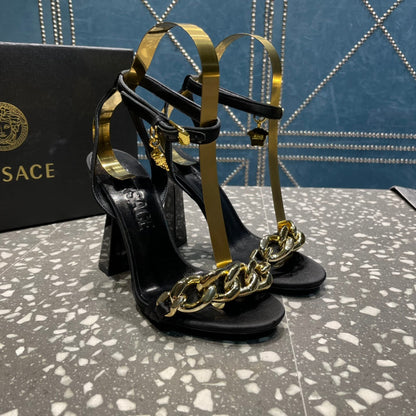 Versace  Medusa Chain High Heel Sandals