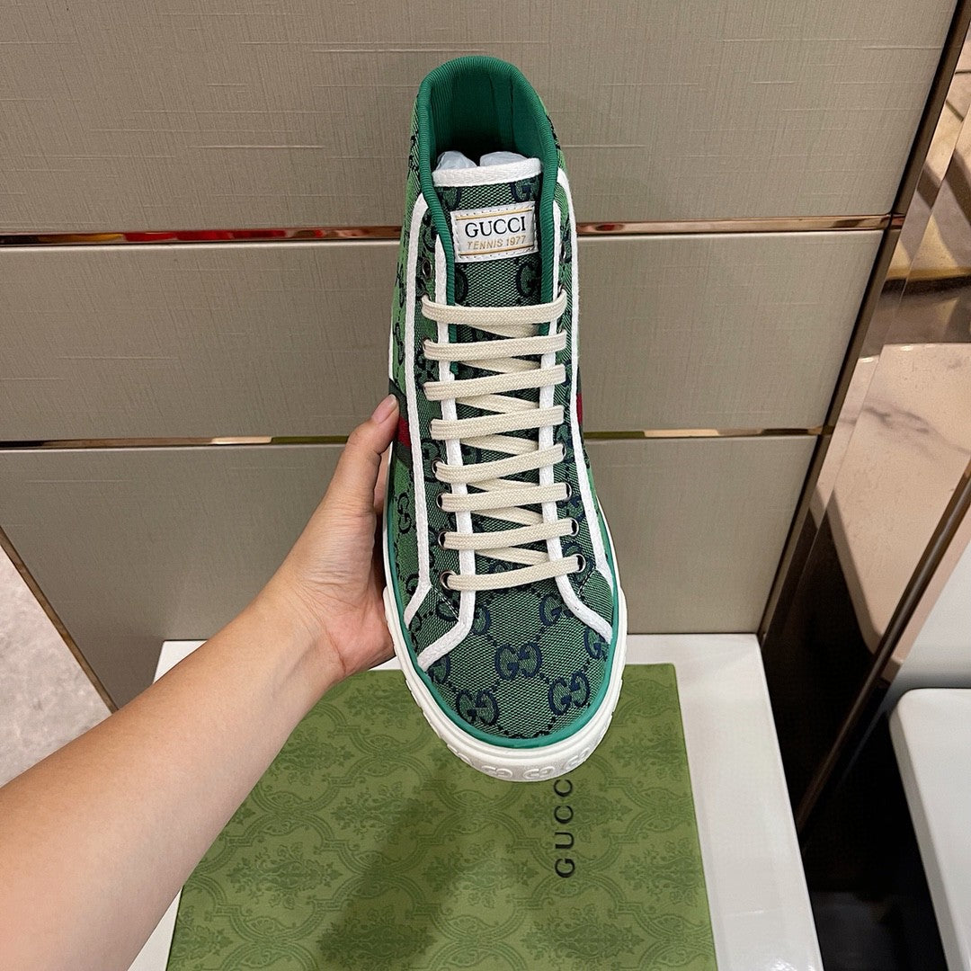 Gucci Tennis 1977 GG Multicolor High Top Sneakers