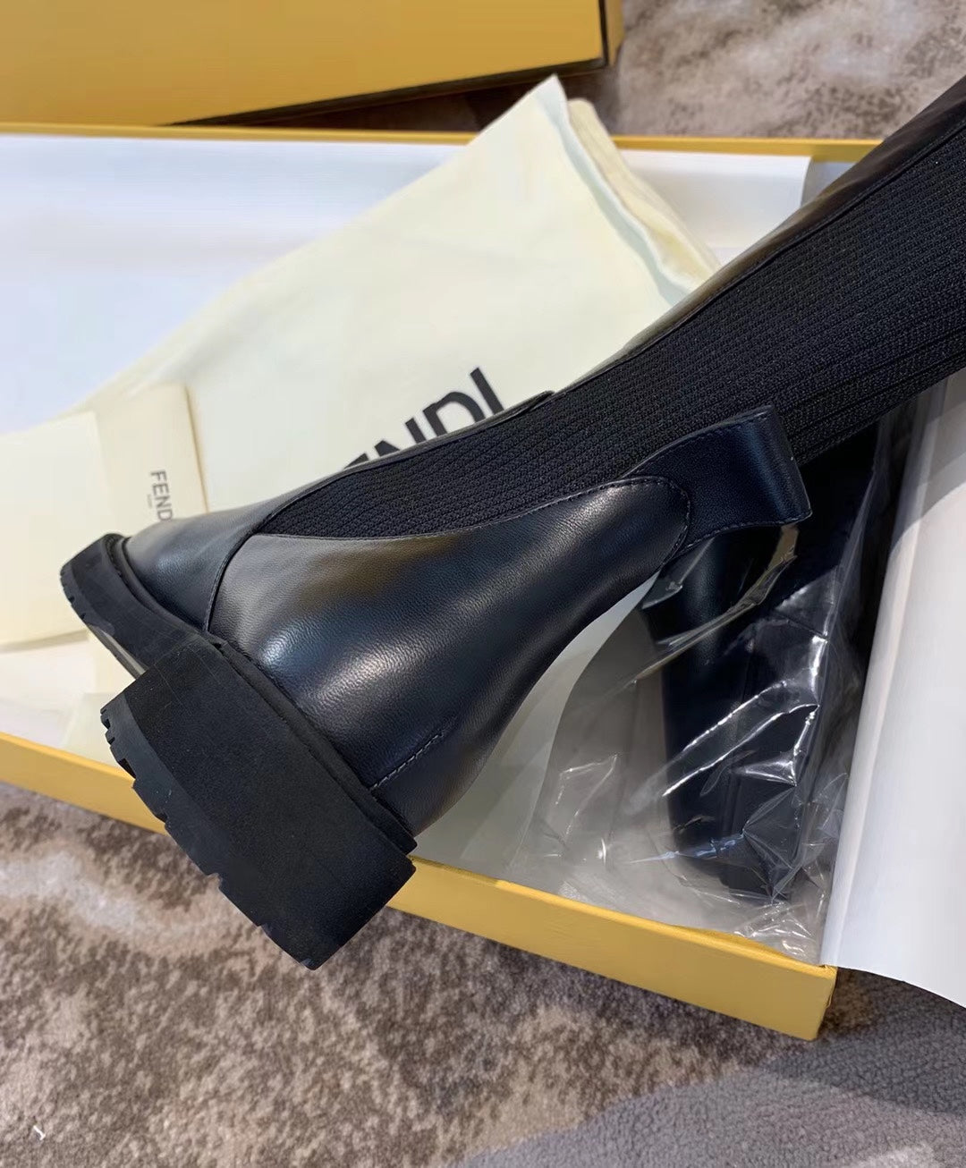 Fendi Rockoko Knee High Boots