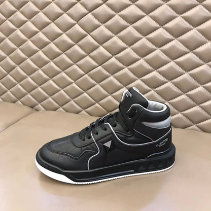 Valentino One Stud High Top Nappa Sneakers