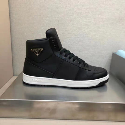 Prada Downtown Leather High Top Sneakers
