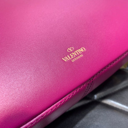 Valentino Stud Sign Nappa Shoulder  Bag