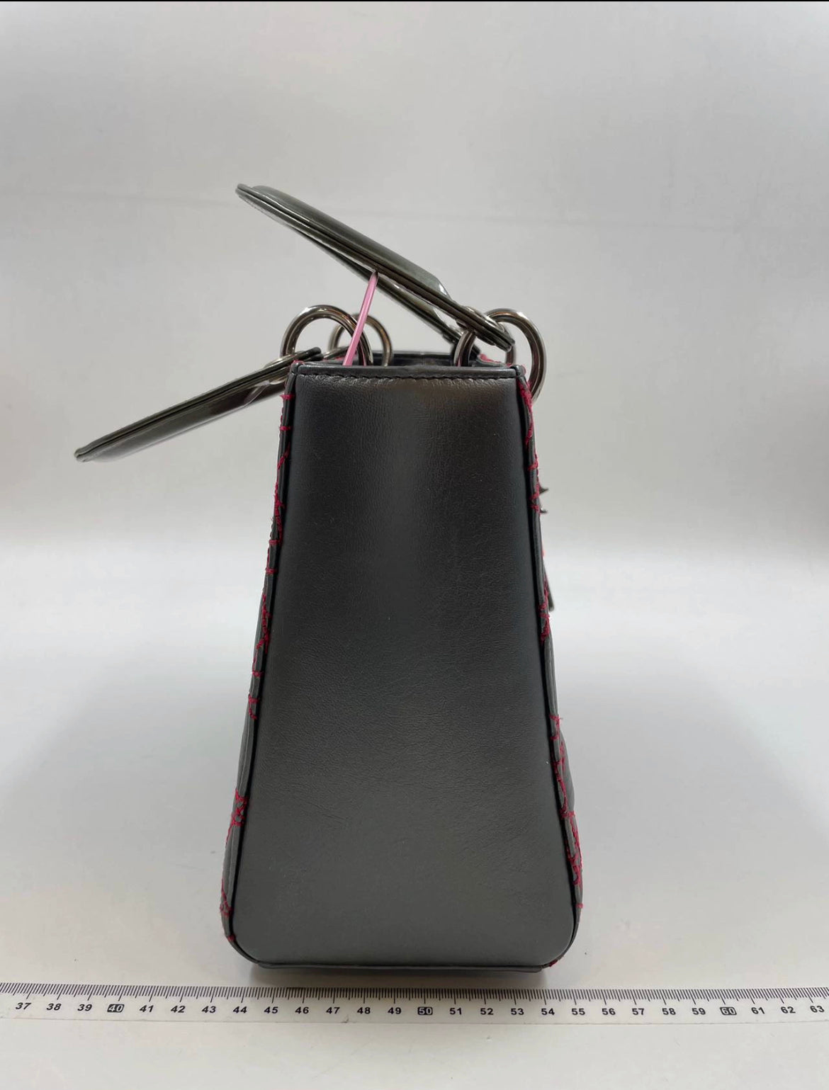 Lady Dior Medium Gunmetal Grey Cannage Lambskin 2011 Limited Edition Handbag Rovelle Bags