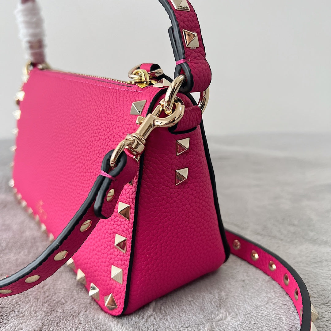 Valentino Garavani Small Rockstud  Grainy  Crossbody Bag