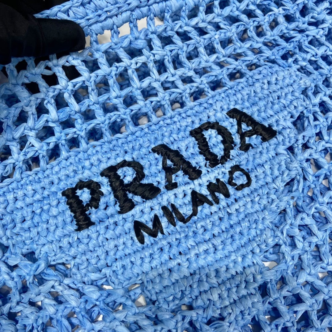Prada Raffia Tote Bag
