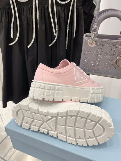 Prada Double Wheel  Nylon Gabardine Sneakers