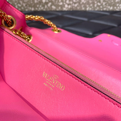 Valentino Stud Sign Nappa Shoulder  Bag