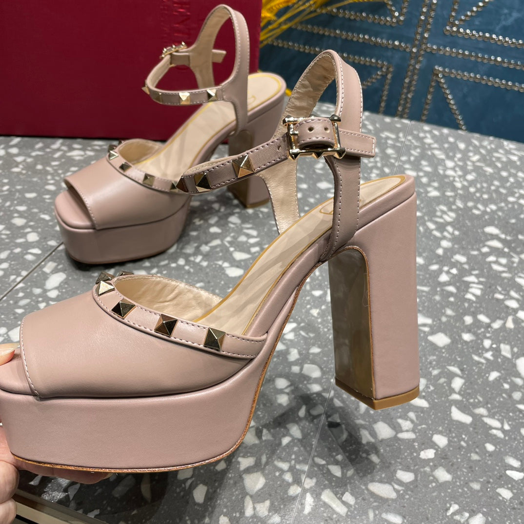 Valentino Tan-go Platform Patent Leather Sandal 155MM