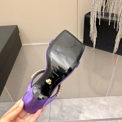 Versace Medusa Rhinestone Mules