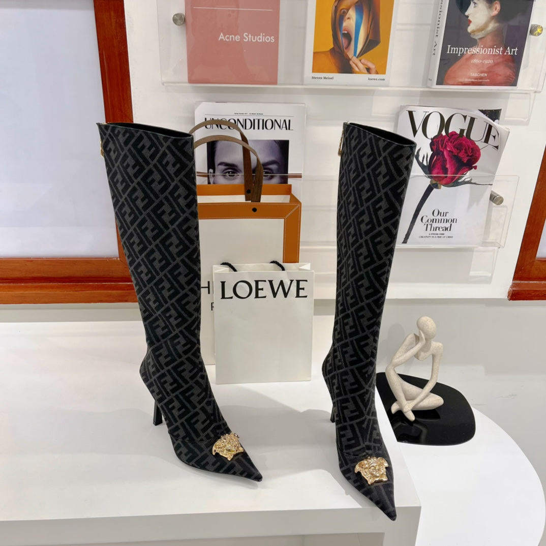 Versace Fendace FF Jaccquard Boots