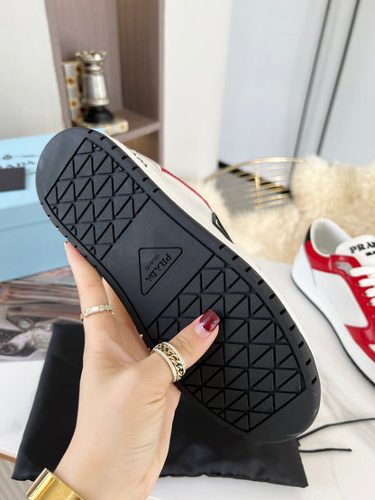 Prada District Leather Sneakers