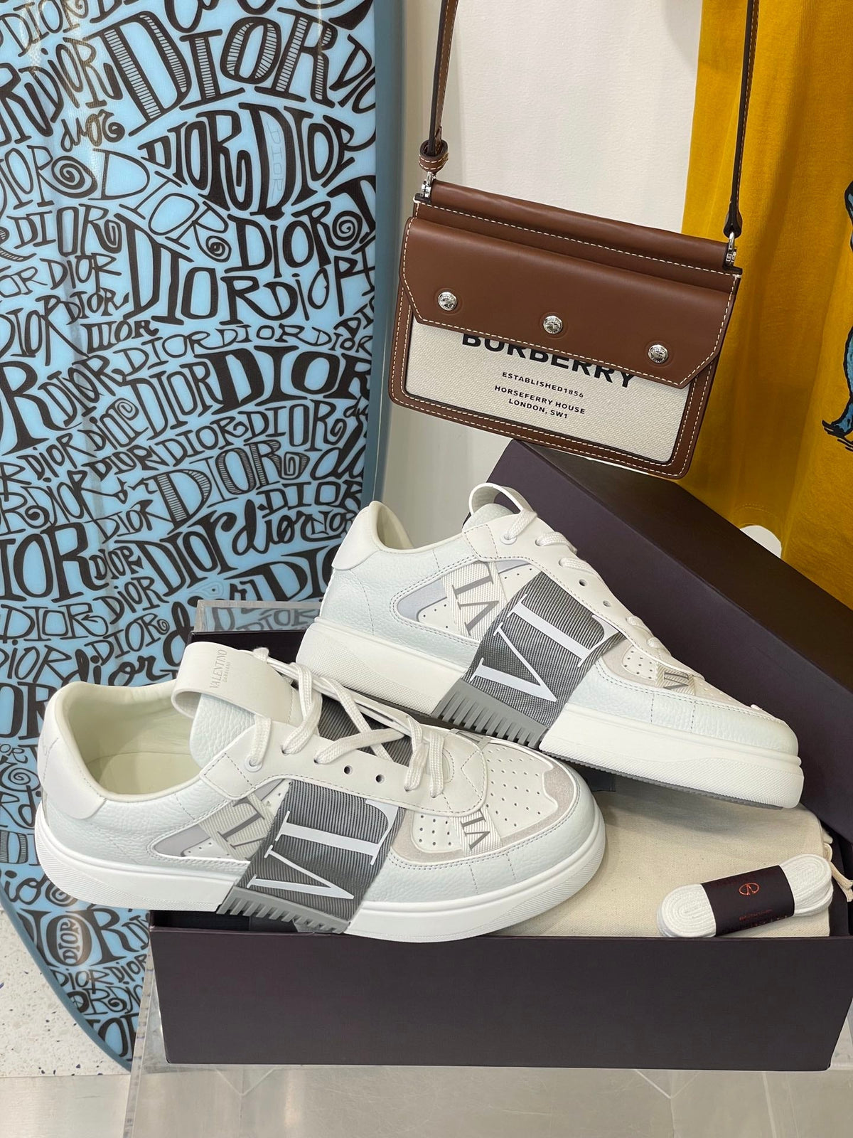 Valentino Calfskin  VL7N Sneakers with Bands