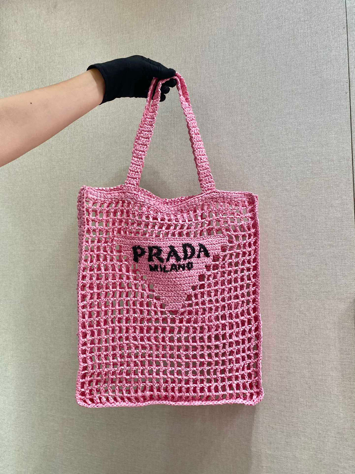 Prada Raffia Tote Bag
