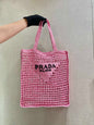 Prada Raffia Tote Bag