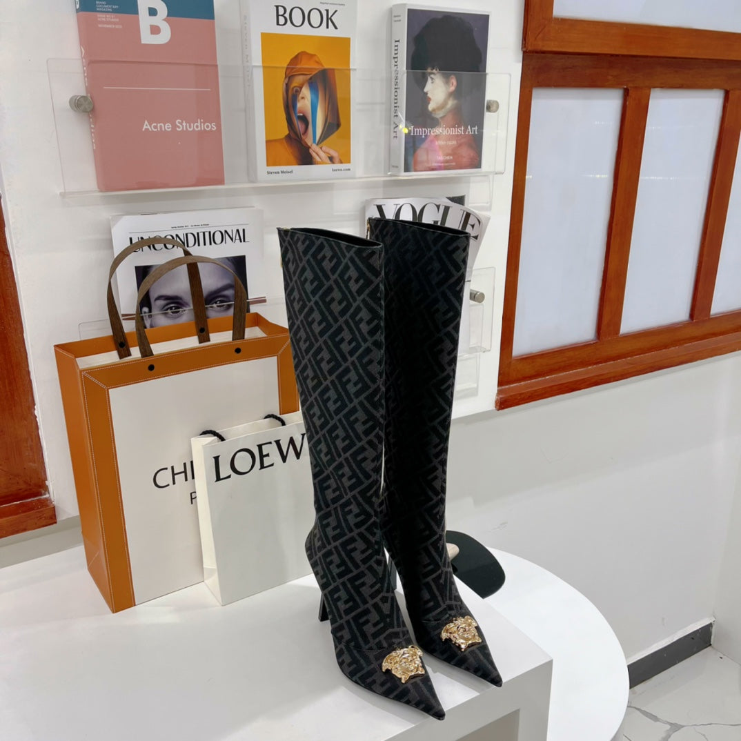 Versace Fendace FF Jaccquard Boots