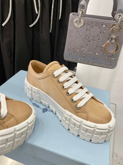 Prada Double Wheel  Nylon Gabardine Sneakers