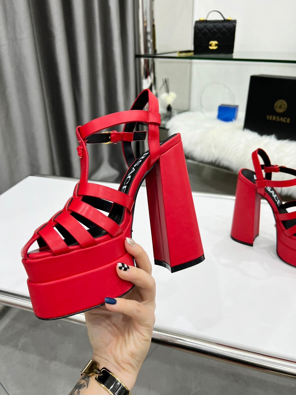 Versace La Medusa Platform Sandals