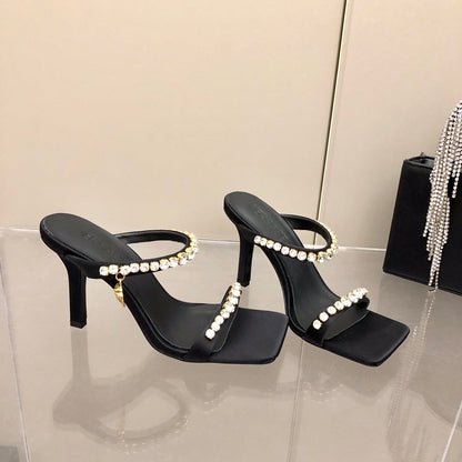 Versace Medusa Rhinestone Mules