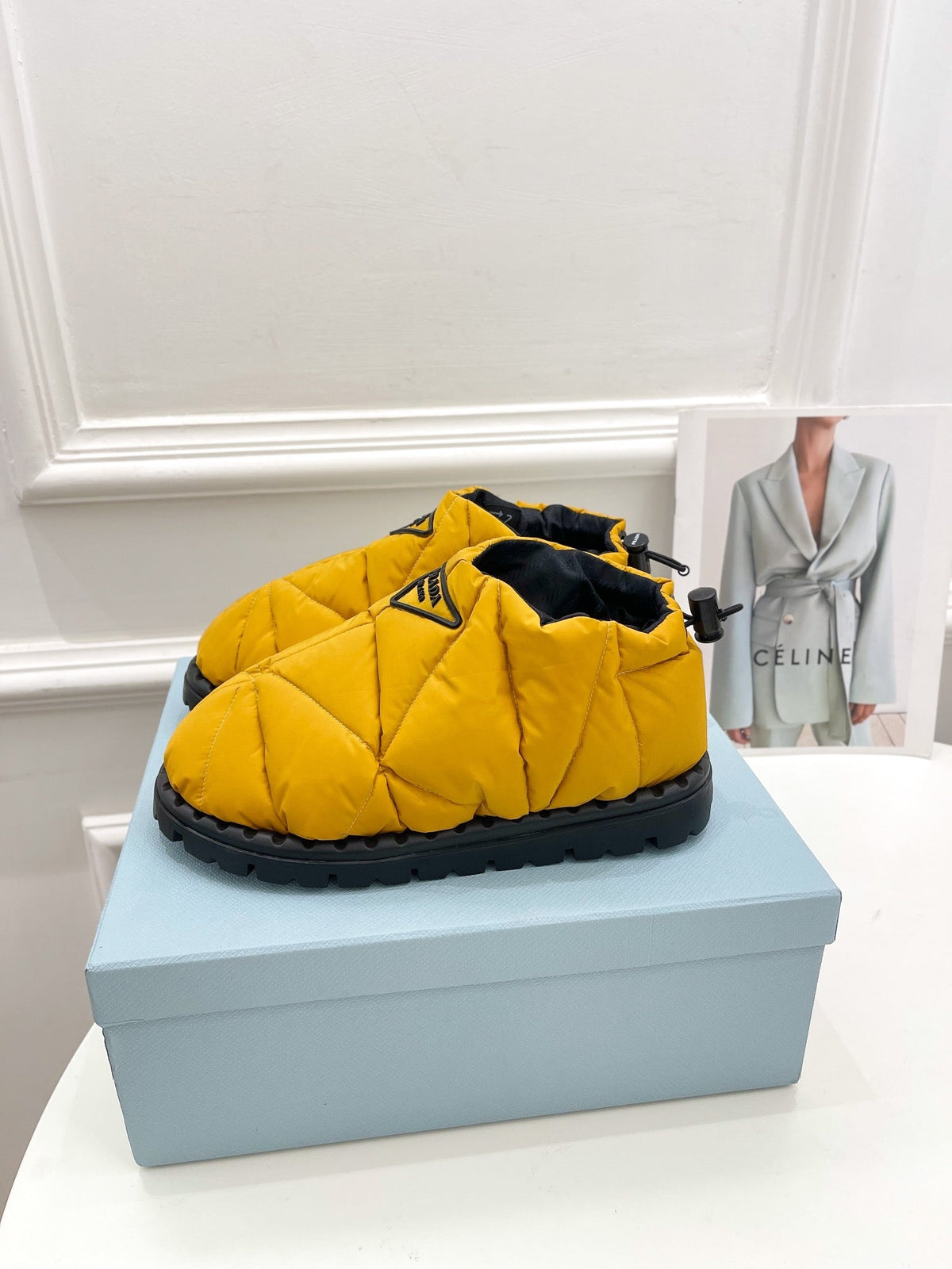 Prada  Paddled Nylon Slip on Shoes