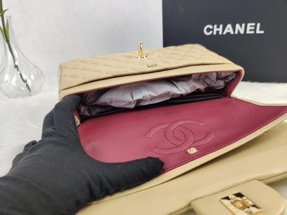 Chanel Caivar jumbo Double Flap Bag