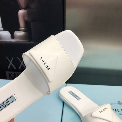 Prada Brushed Leather  Slides