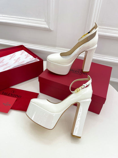 Valentino Tan-go Platform Patent Leather Sandal 155MM