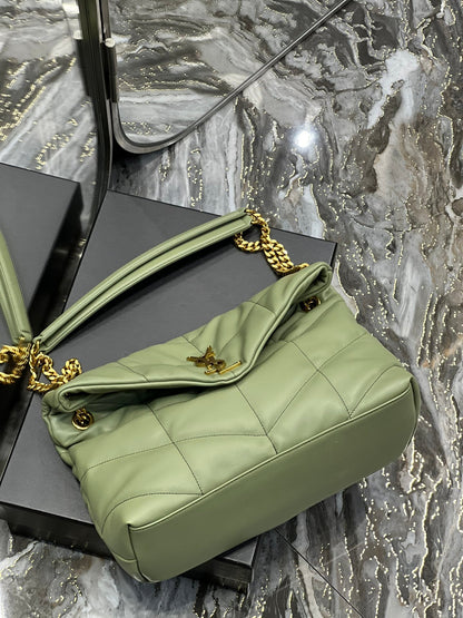 YSL PUFFER MEDIUM BAG IN QUILTED LAMBSKIN