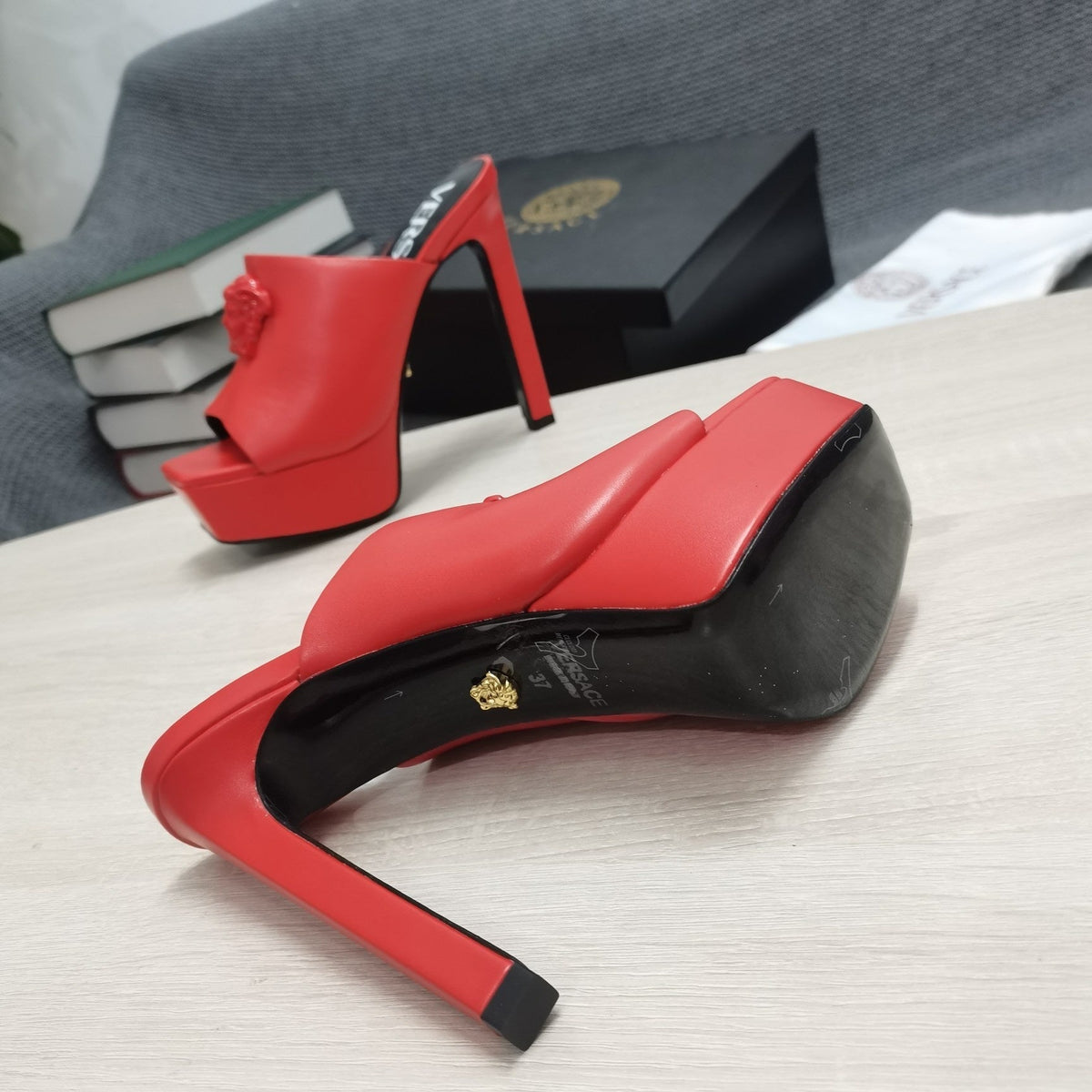 Versace LA MEDUSA PLATFORM MULES