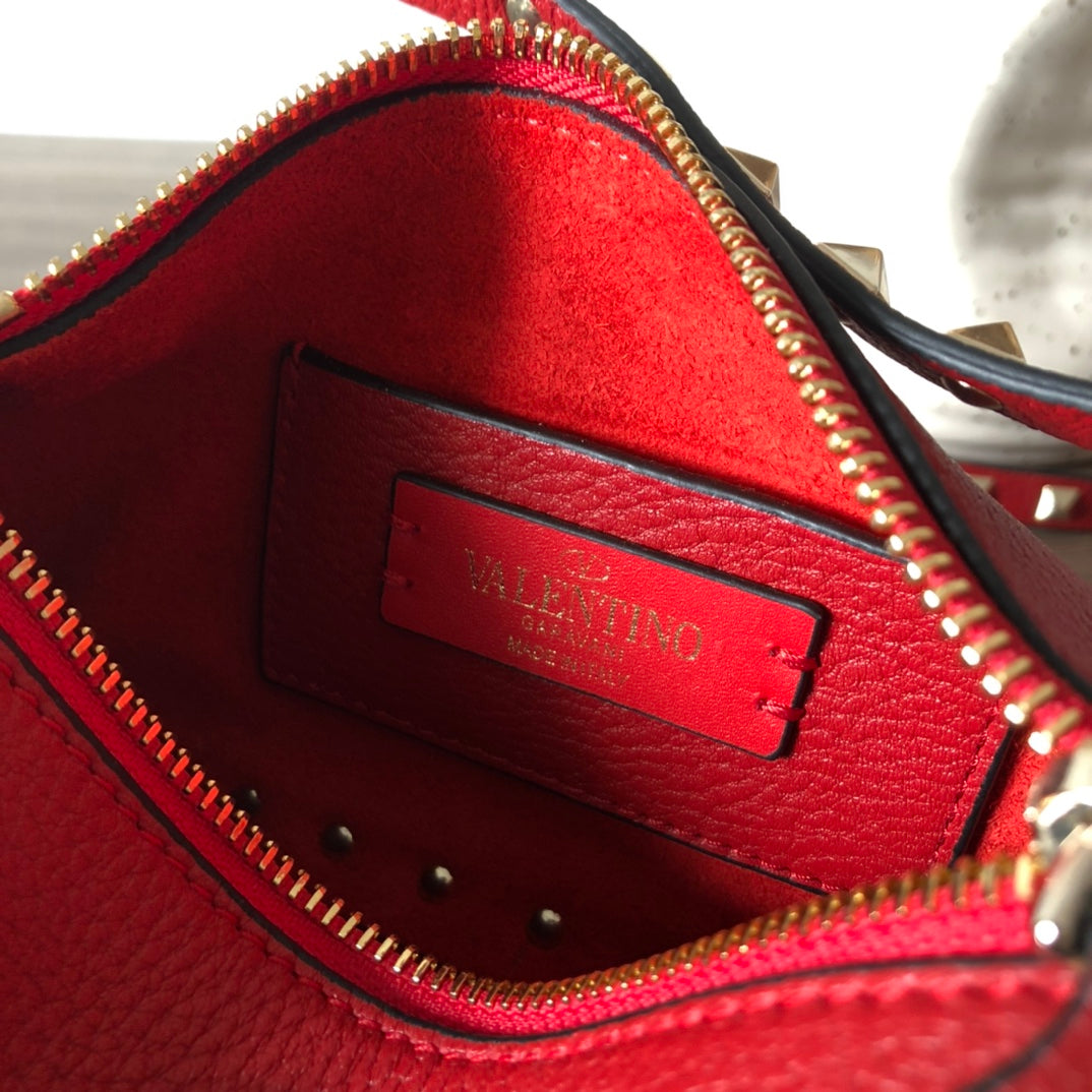 Valentino Garavani Small Rockstud  Grainy  Crossbody Bag