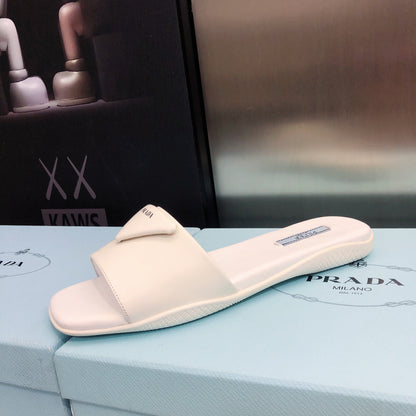 Prada Brushed Leather  Slides