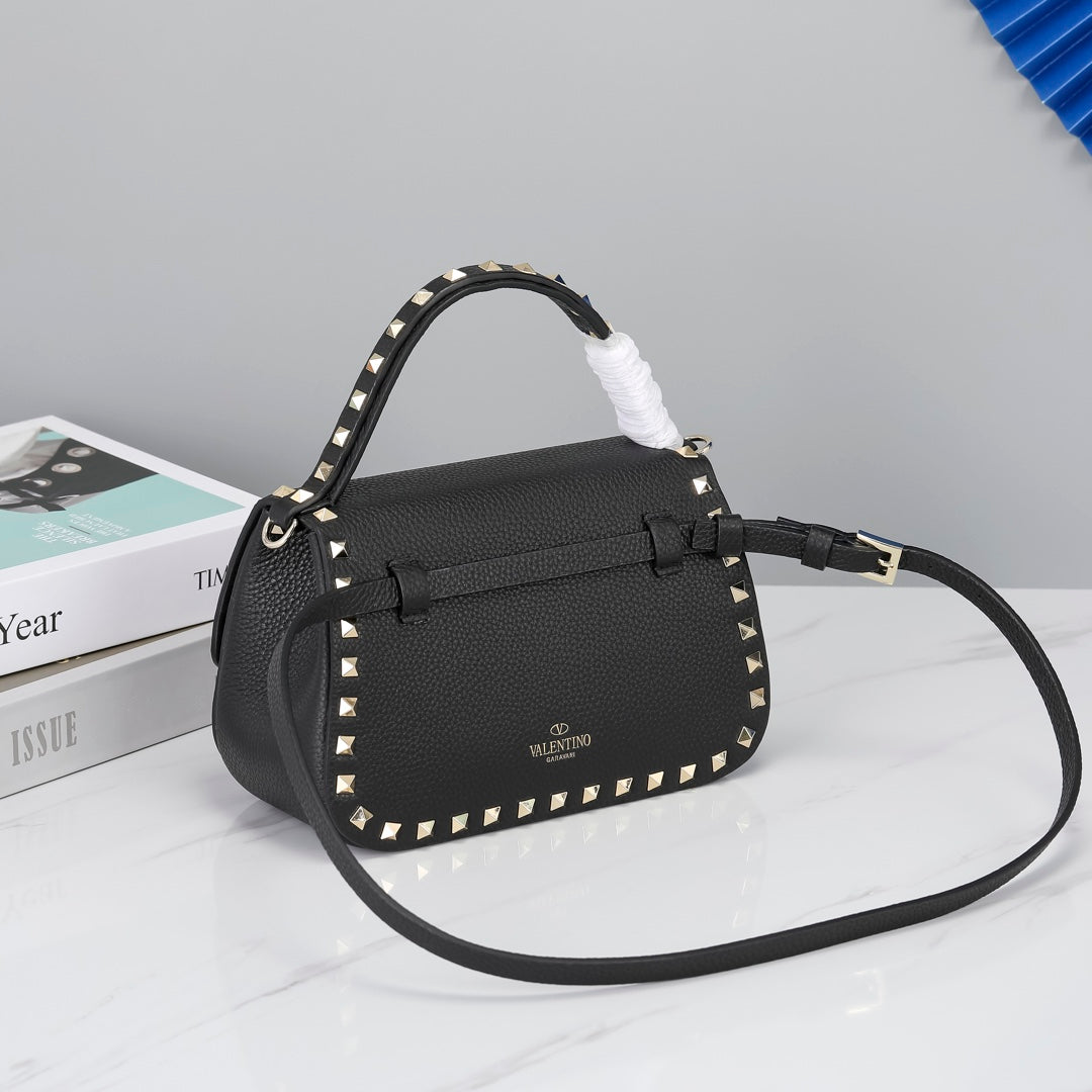Valentino Garavani Small Rockstud  Grainy Calfskin Bag