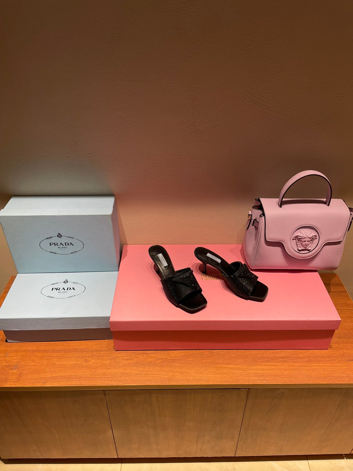 Prada Satin Sandals With Crystals