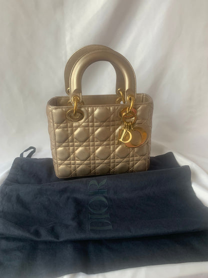 Lady Dior ABCdior Small Small Cannage Lambskin Handbag Rovelle Bags