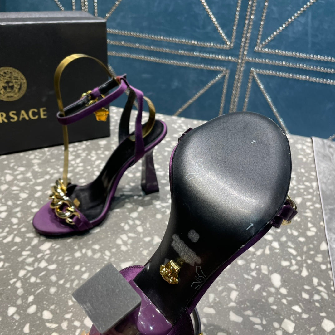 Versace  Medusa Chain High Heel Sandals