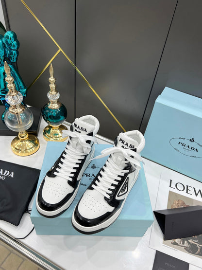 Prada District Leather Sneakers