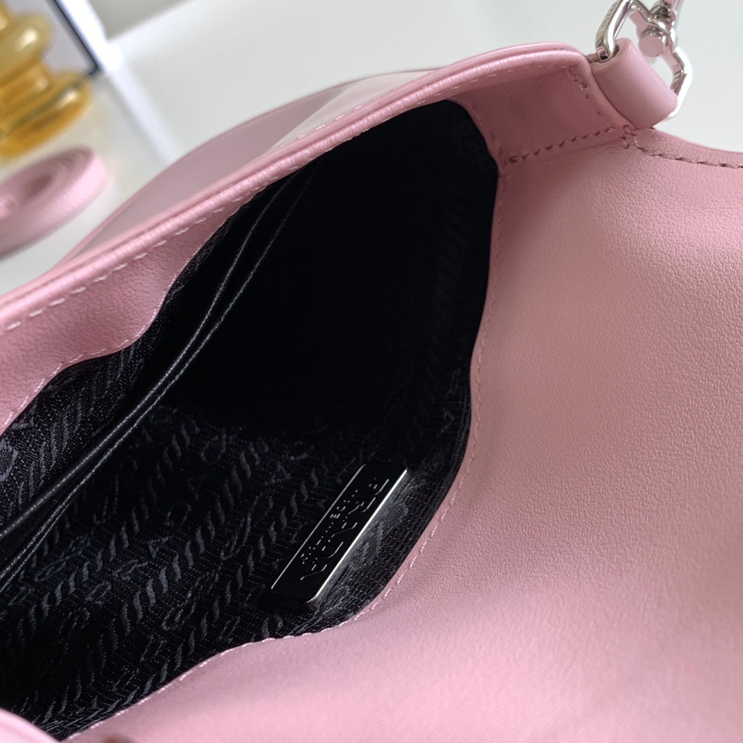 Prada Cleo brushed Leather Shoulder Bag With Flap