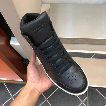 Prada Downtown Leather High Top Sneakers
