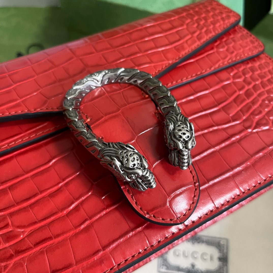 Gucci Crocodile Dionysus Small Shoulder Bag