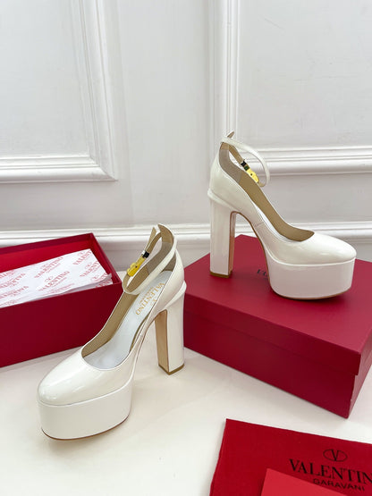 Valentino Tan-go Platform Patent Leather Sandal 155MM