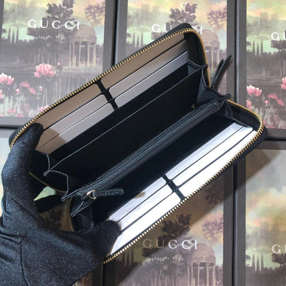 Gucci Leather Zip Around Wallet