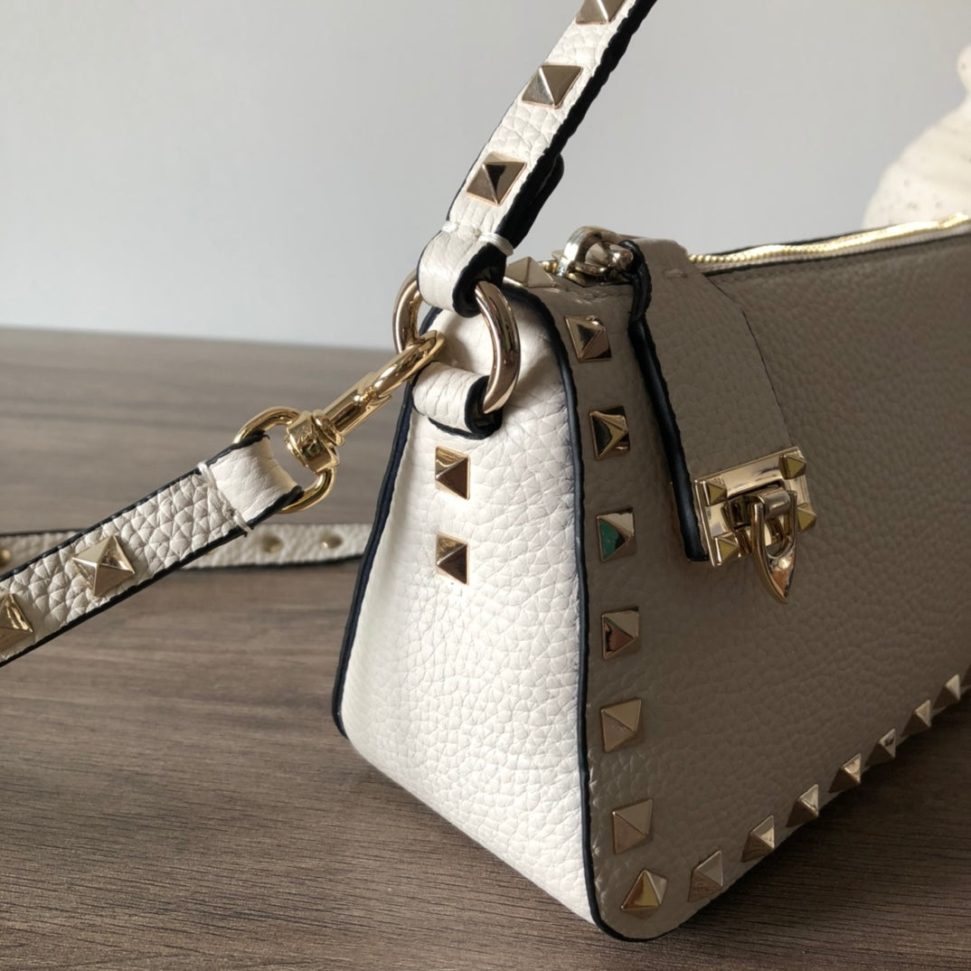 Valentino Garavani Small Rockstud  Grainy  Crossbody Bag
